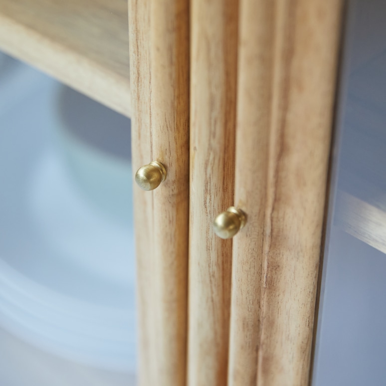 Alex - Vetrina bassa in legno di mindi