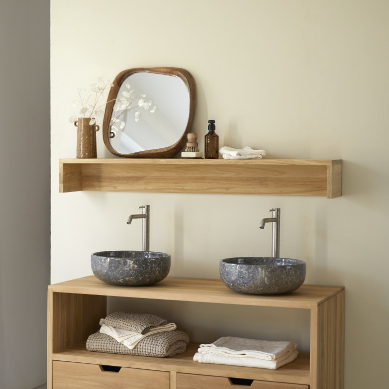 Arty - Estantería de baño de teca maciza