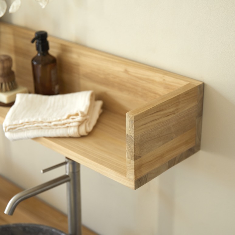 Arty - Bathroom shelf in solid teak