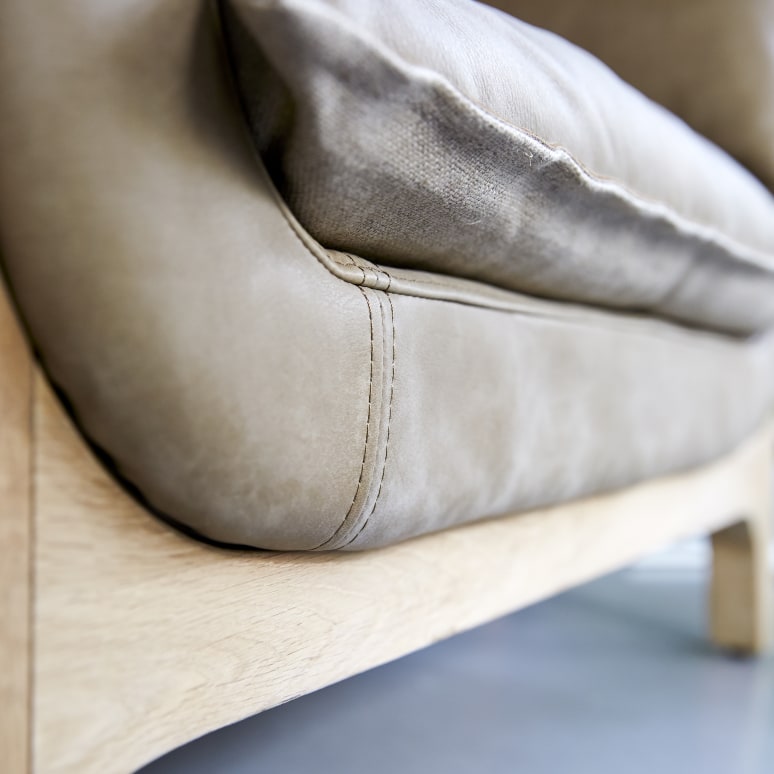 Woodnest - Solid Oak and Leather Cheyenne Armchair