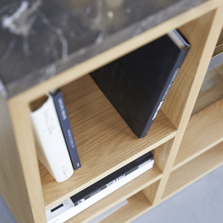 Eyota - Oak and marble console table