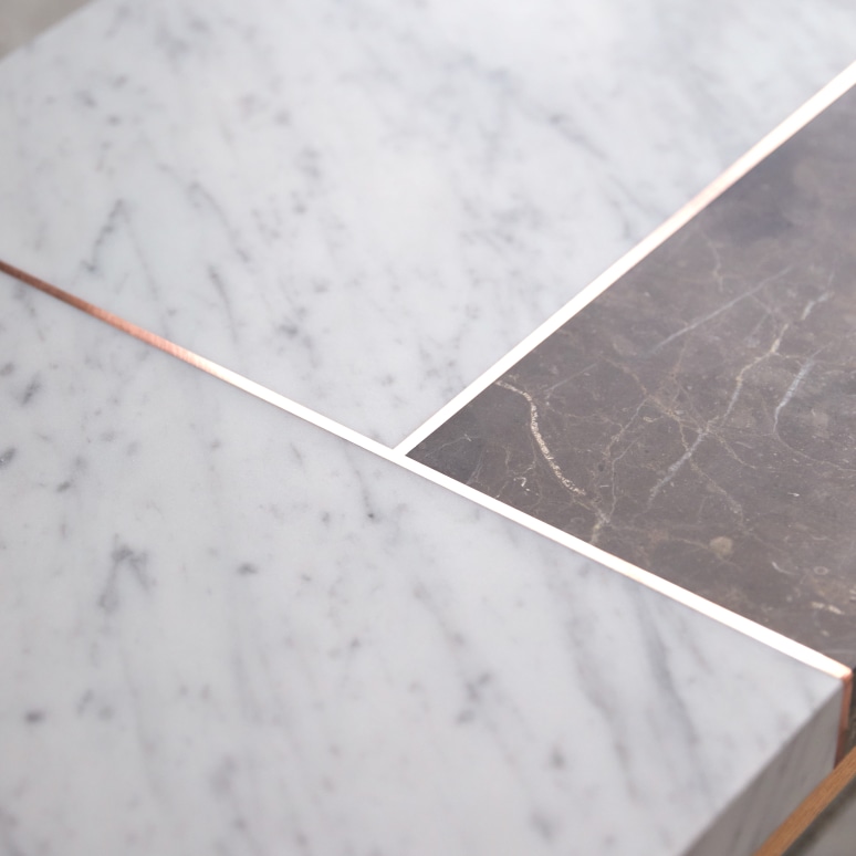 Stonepiet - Solid Oak and Marble Coffee Table