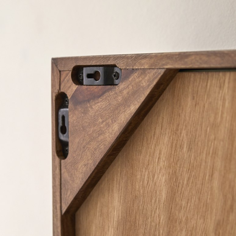 Easy - Specchio in legno di palissandro massello 70x45 cm