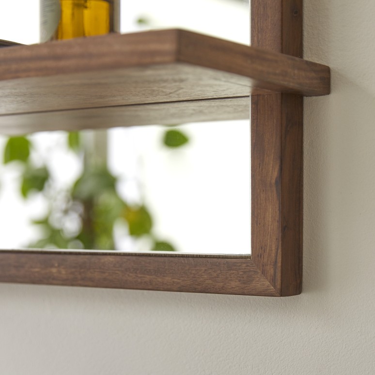 Galyno - Specchio in legno di palissandro massello 75x45 cm