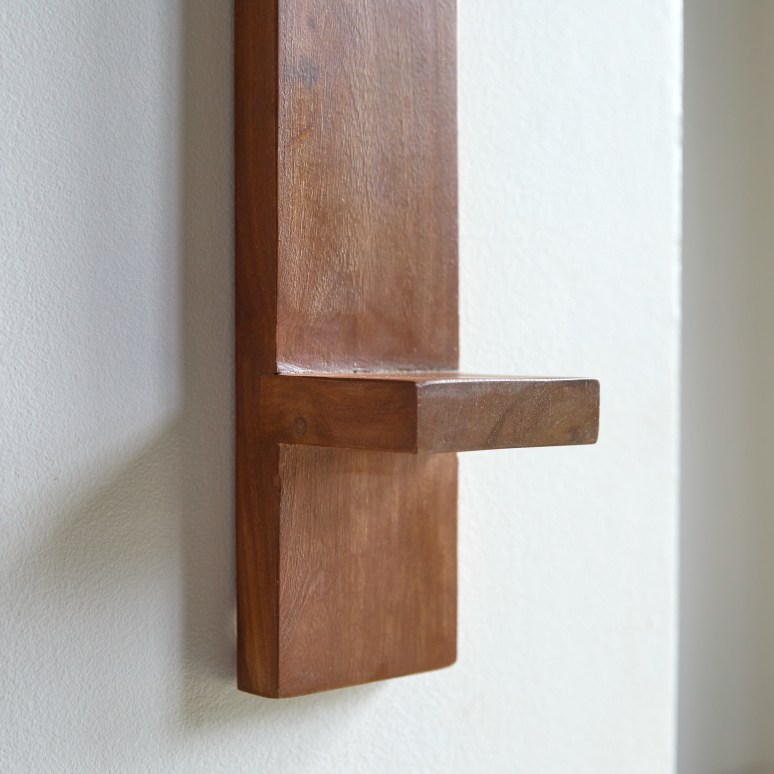 Bahya - Vertical bathroom shelf in solid sheesham wood