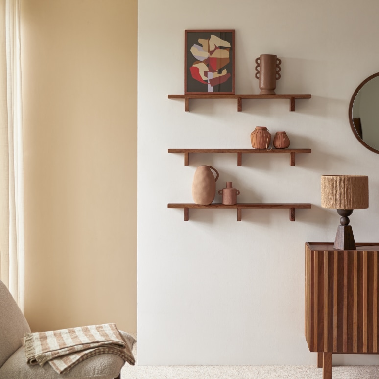 Bahya - Estantería de baño horizontal de palisandro macizo