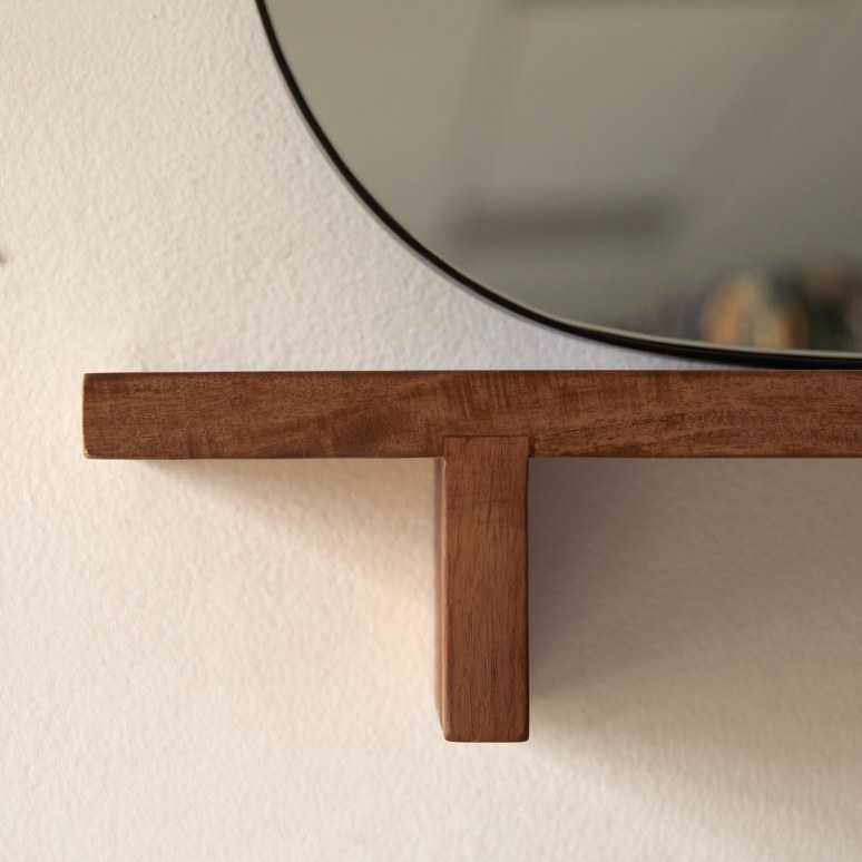 Bahya - Estantería de baño horizontal de palisandro macizo