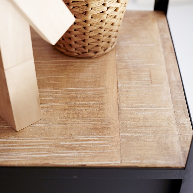 Industriel - Colonne en manguier et métal