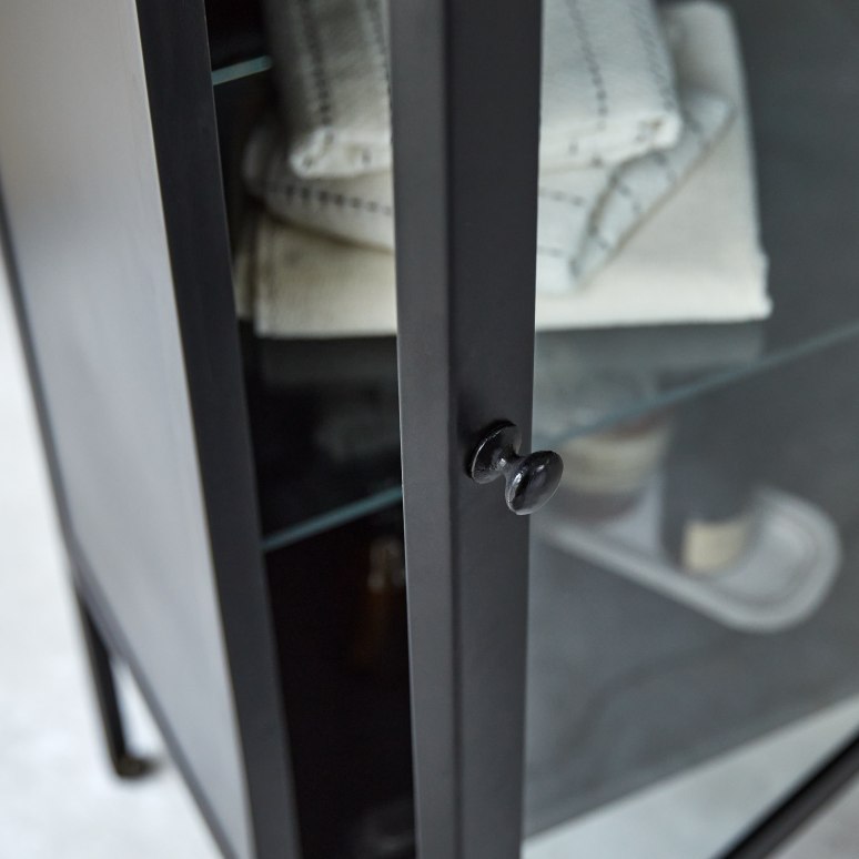 Lison - Mueble de almacenaje metálico acristalado