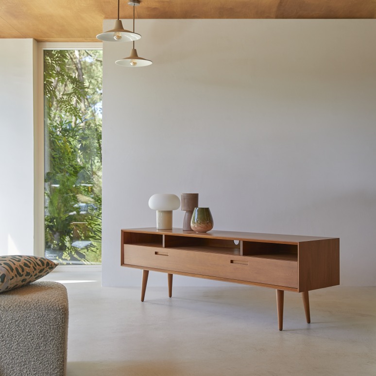 Magda 50's - Mahoniehouten tv-meubel 180 cm