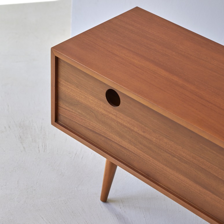 Magda 50's - TV Schrank aus massivem Mahagoniholz Magda 50ger 180 cm