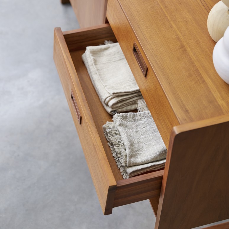 Marcus - Mueble para TV de teca de 160 cm