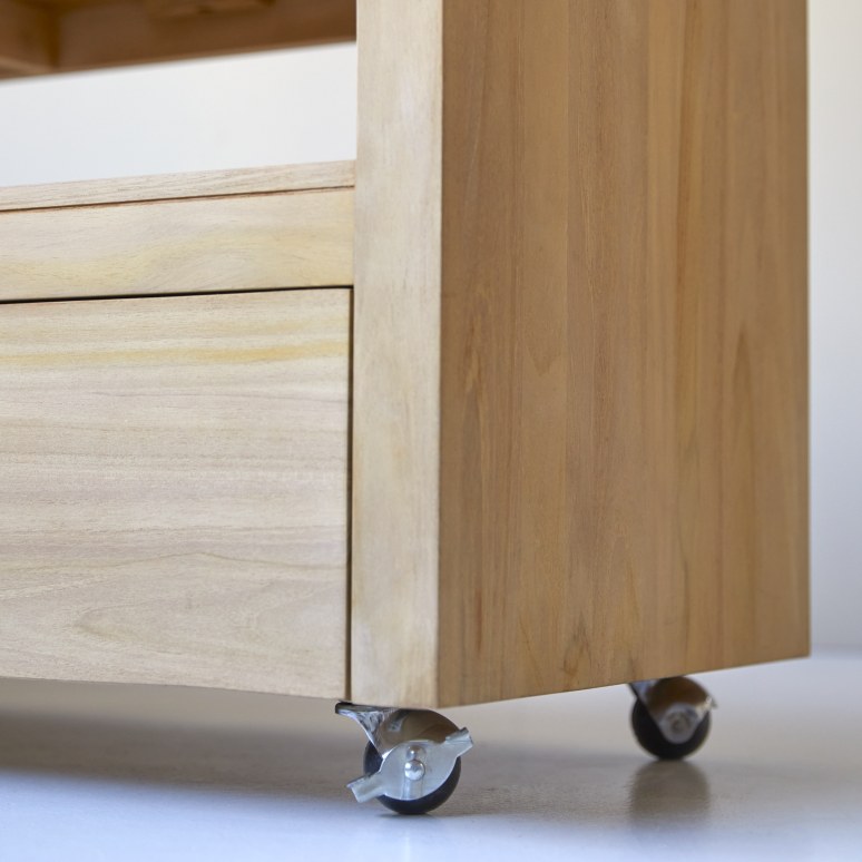 Anoa - Mueble para TV de teca maciza de 180 cm