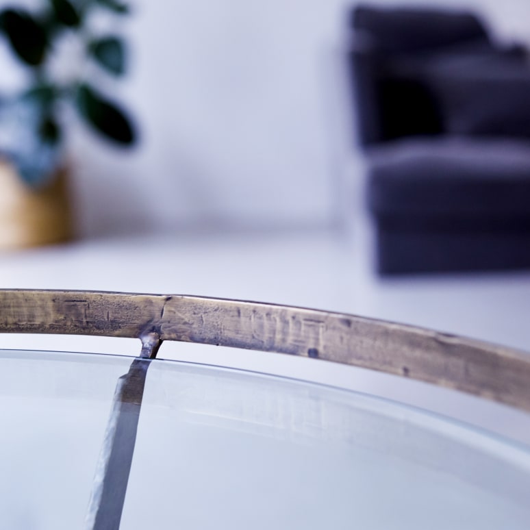 Ambre - Marble and metal coffee table
