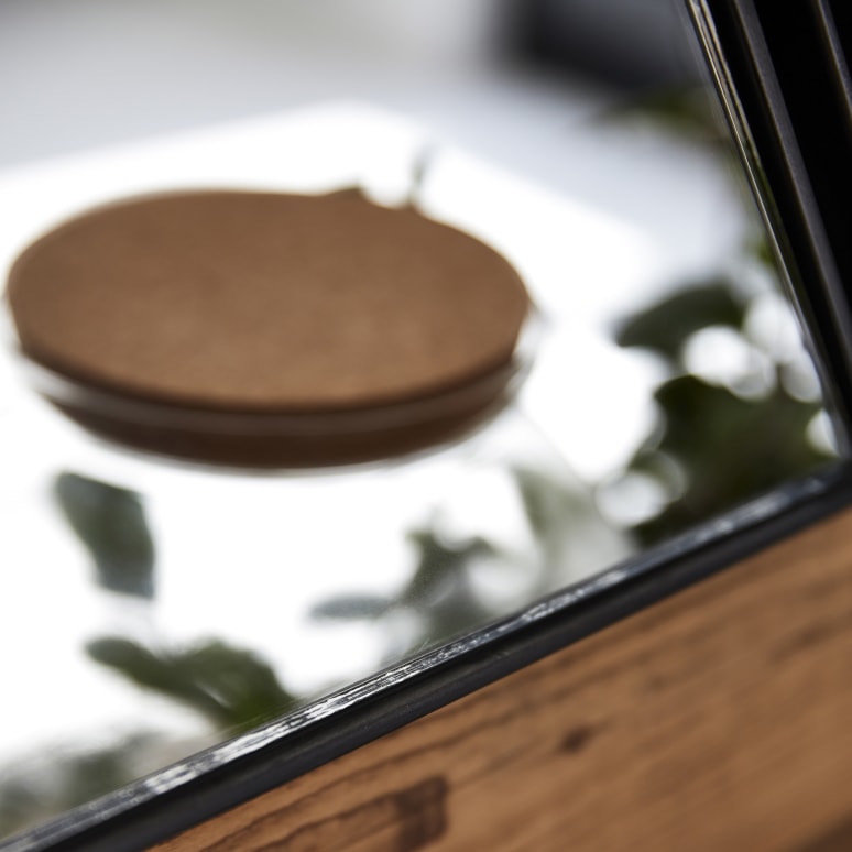 Maho - Espejo de metal de 60 cm