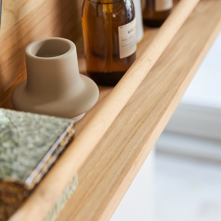 Ugo - Bathroom shelf in solid teakl - 100 cm