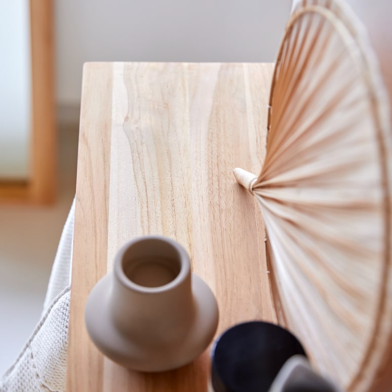 Ugo - Portasciugamani da parete in teak massello 60 cm