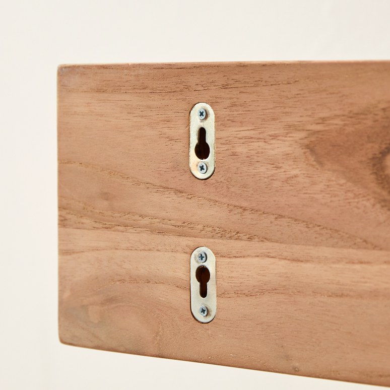 Sasha - Portasciugamani da parete in teak massello 100 cm