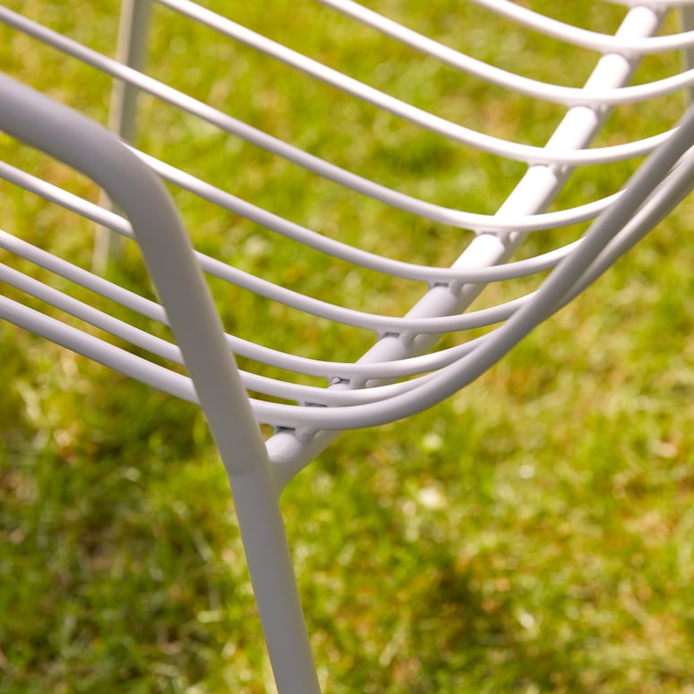 Arty - Garten Lehnstuhl aus Metall white