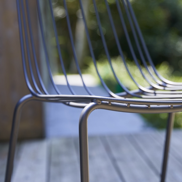 Arty - Gartenstuhl aus Metall dark grey