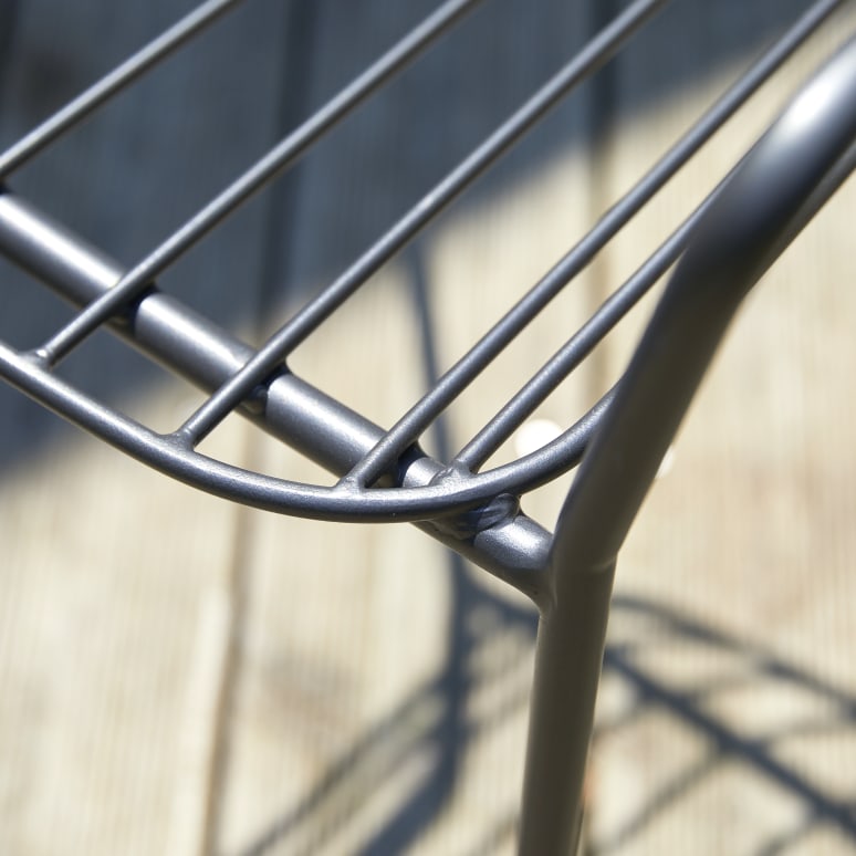 Arty - Dark grey metal garden armchair