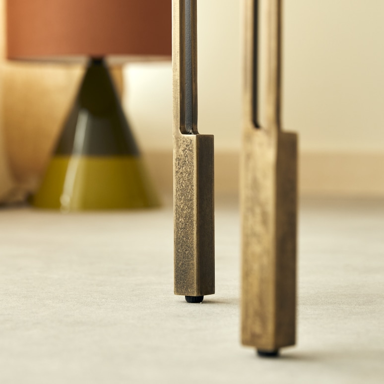 Simëon - Metal and marble bedside table