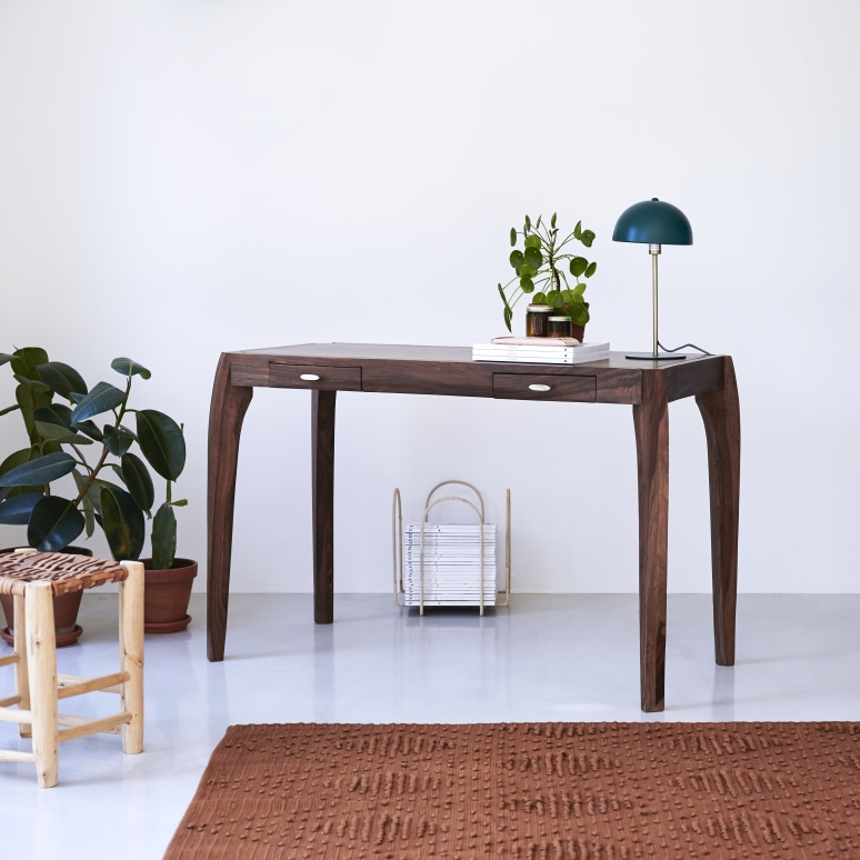 Luna - Bureau en palissandre massif
