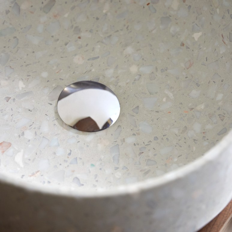 Milos - Vasque ronde en terrazzo premium moon