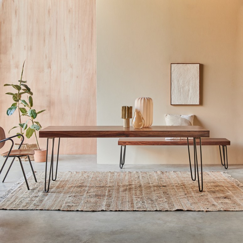 Helga - Tafel in massief palissander voor 6/8 personen