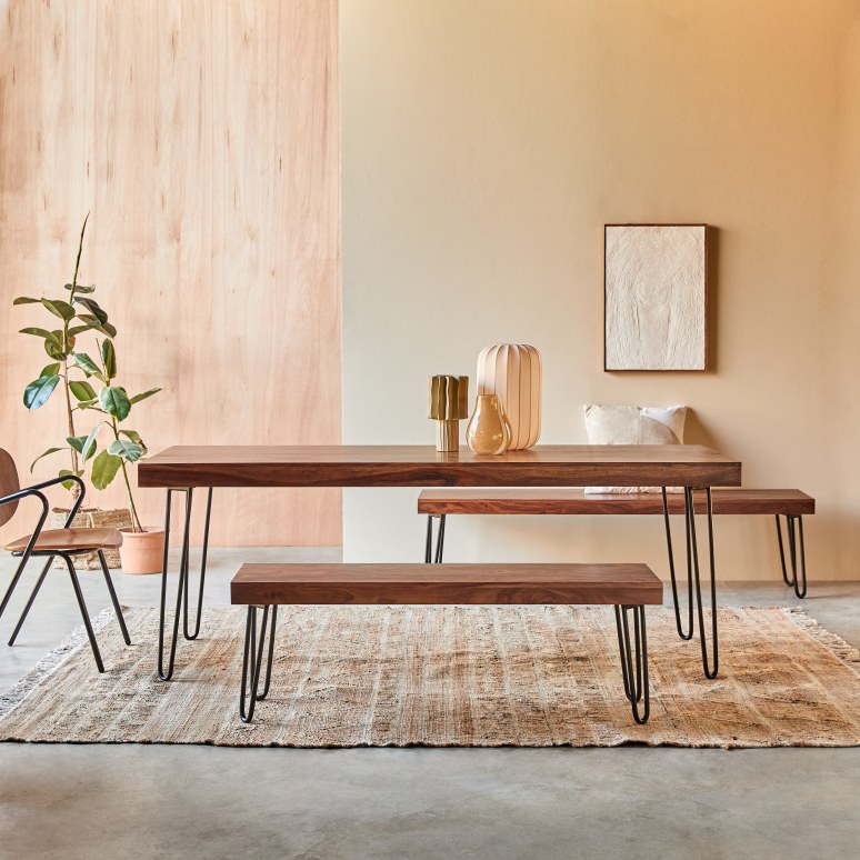 Helga - Table en palissandre massif 6-8 pers.