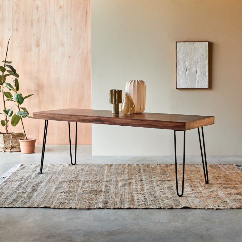 Helga - Table en palissandre massif 6-8 pers.