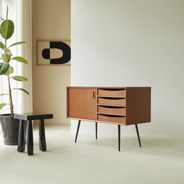 Simen - Sideboard in solid mahogany, 100 cm