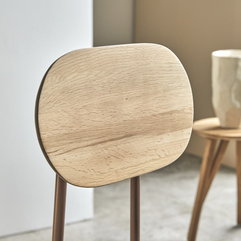 Yutapi - Sedia brown in legno di quercia