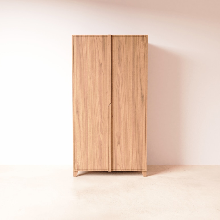 Greta - Children's solid teak wardrobe