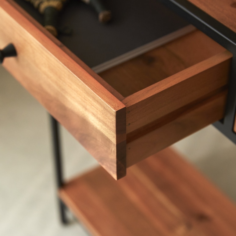 Agra - Solid Acacia and Metal Console Table