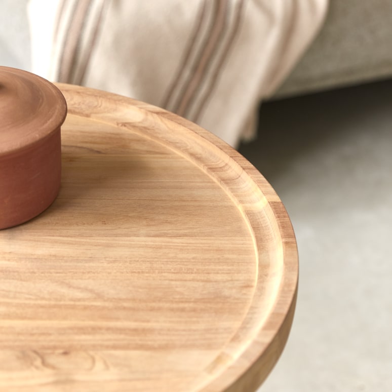 Paola - Solid teak side table