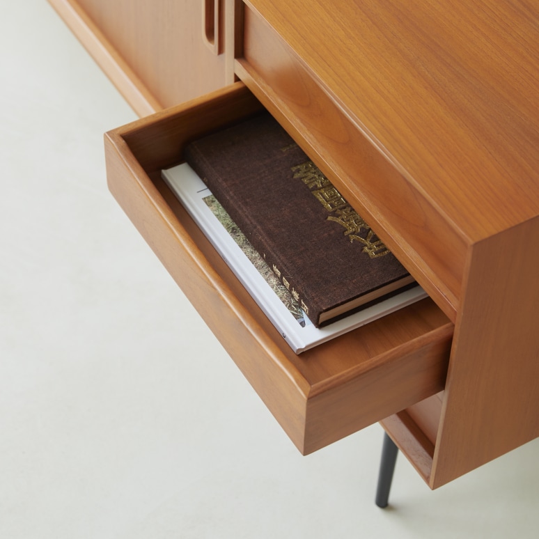 Simen - Mueble para TV de teca de 155 cm