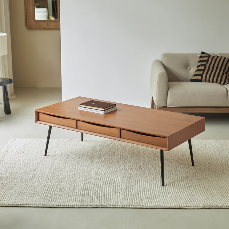 Simen - Teakhouten salontafel 135 x 65 cm