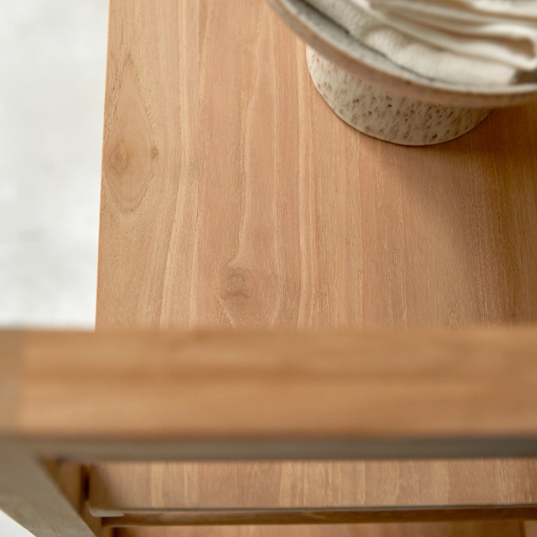 Sera - Scaffale basso in teak massello