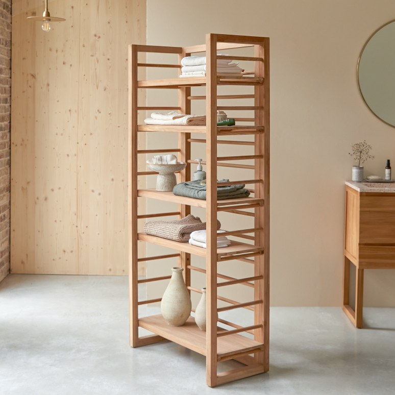 Sera - Scaffale alto in teak massello