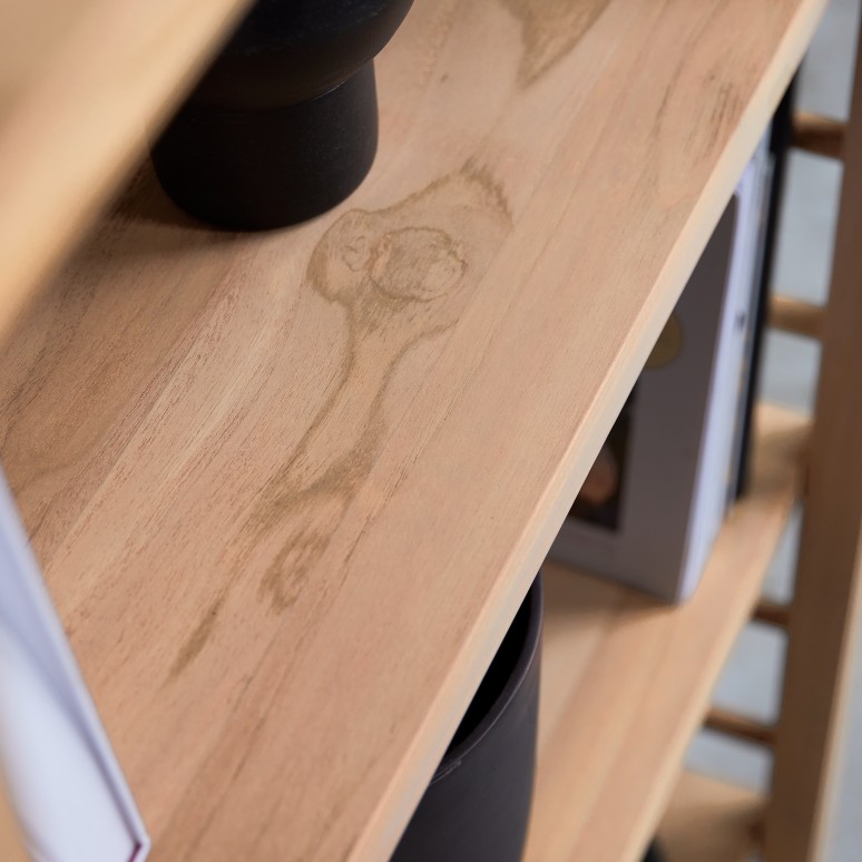 Sera - Tall solid teak bookcase