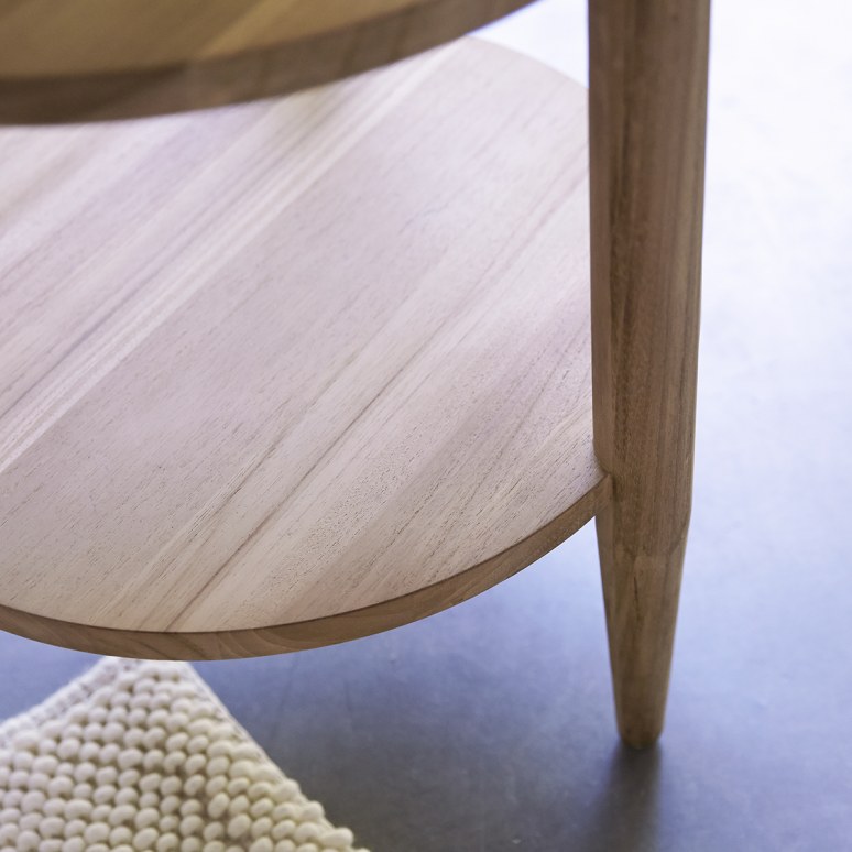 Poline - Hochschrank aus massivem Teakholz