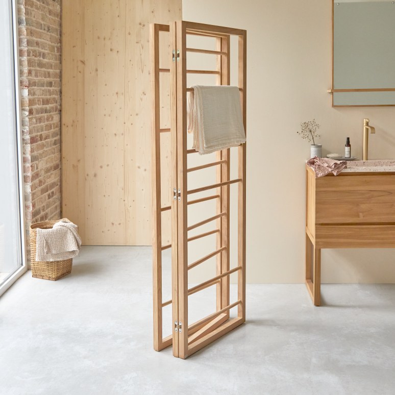 Anton - Solid teak towel rail