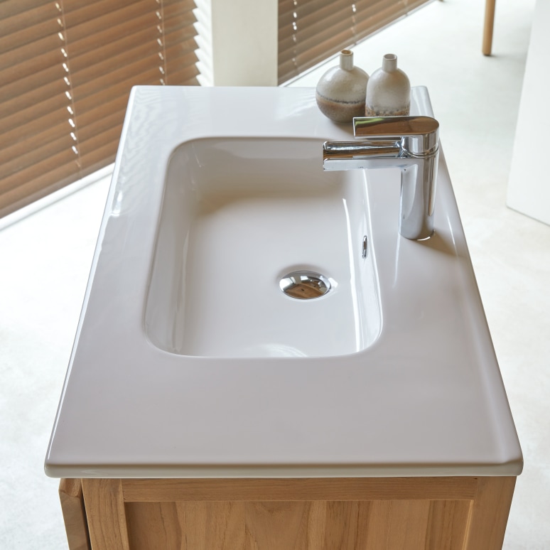 Edgar - Solid Teak and Ceramic 32" Single Vanity