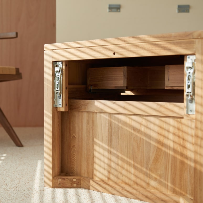 Jacob - Mueble para lavabo de teca maciza de 80 cm