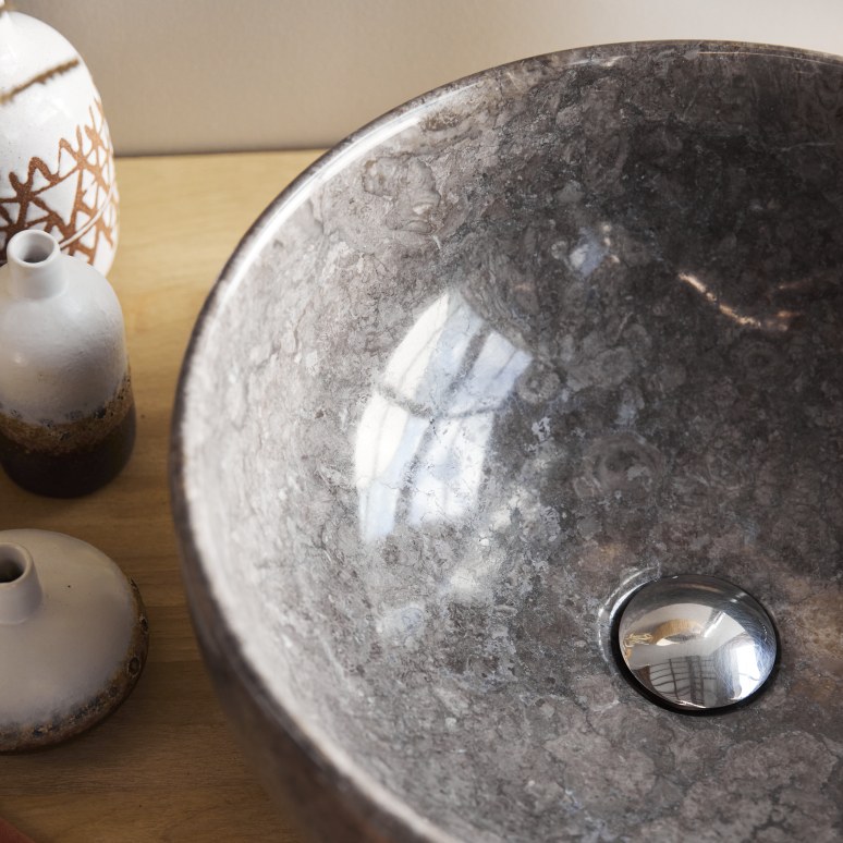 Mia - Light grey marble basin
