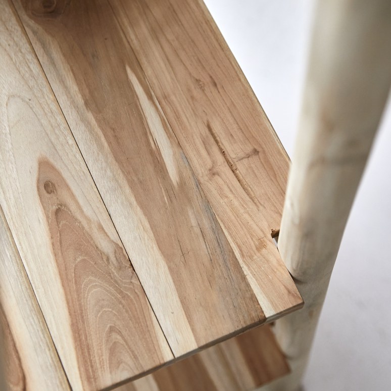 Kilim - Porte serviette en teck massif