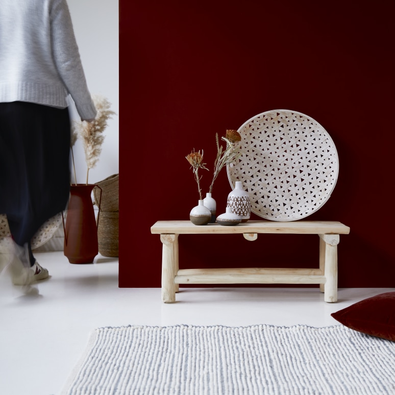 Kilim - Decorative solid teak bench