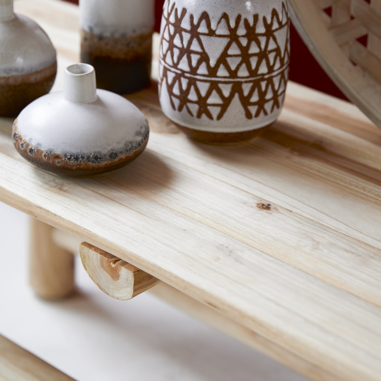 Kilim - Deko-Bank aus massivem Teakholz