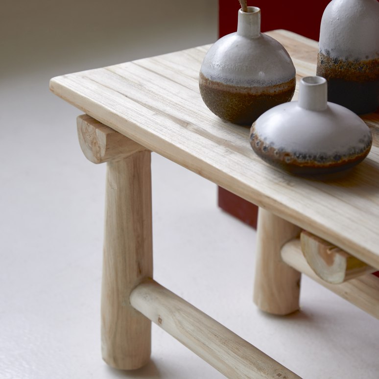 Kilim - Massief teakhouten decoratief bankje